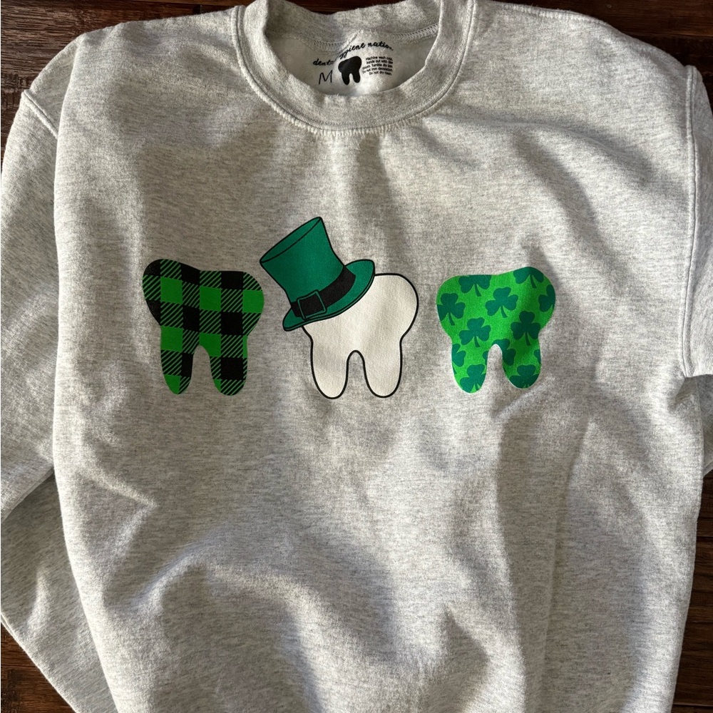 St Patrick’s theme dental sweatshirt